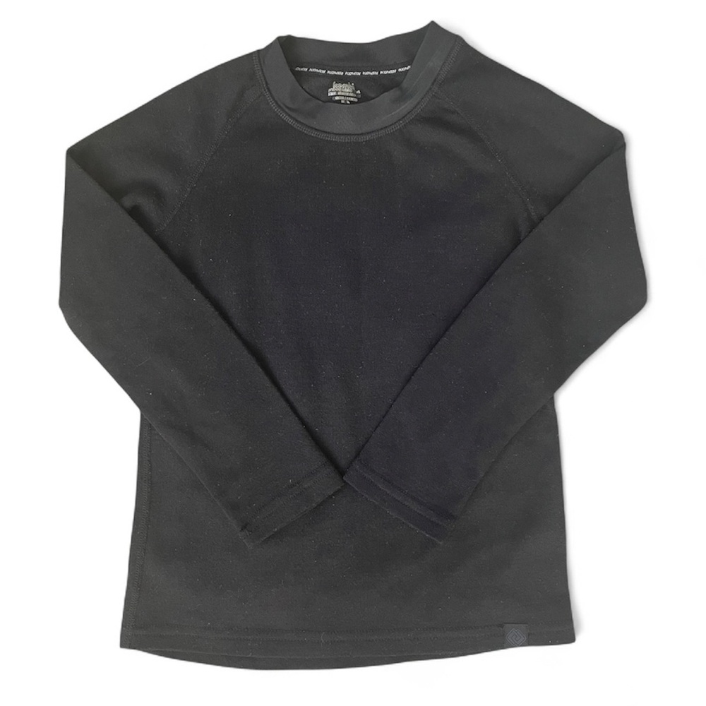 Kombi Kids Black Thermal Base Layer Top Winter hockey ski Medium Warm Gorpcore